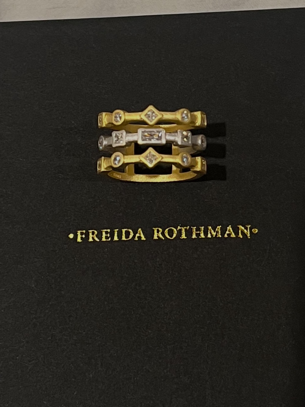 Freida Rothman size 6 Gold & Silver Mixed Metal Stacking Ring